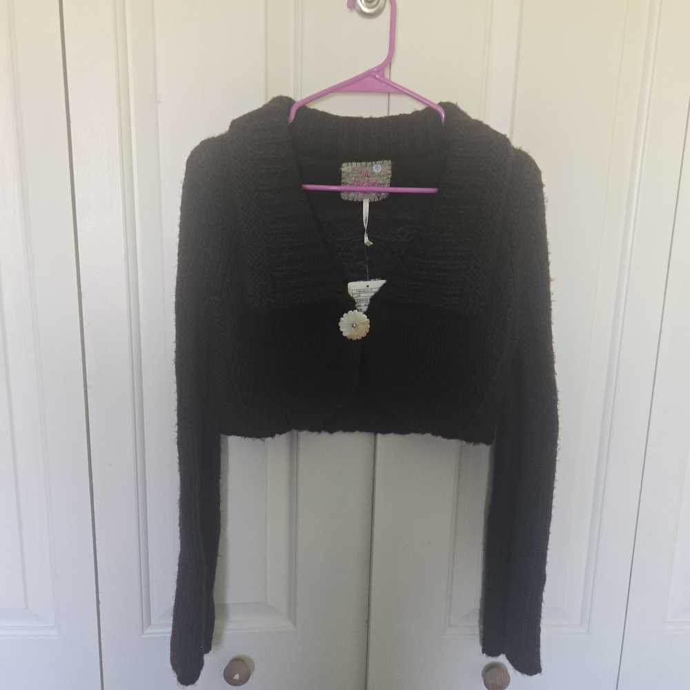 Vintage Free People Brown Shrug Sweater